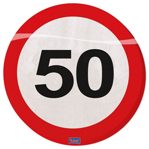 Servetten Verkeersbord 50 jaar Servetten Verkeersbord 50 jaar